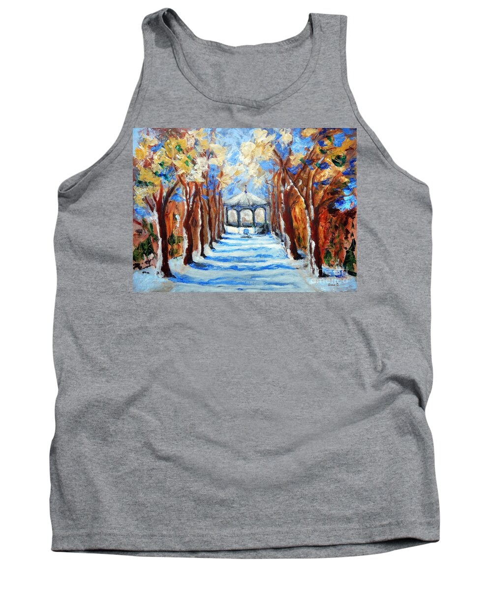 Park Tank Top featuring the painting Park Zrinjevac by Jasna Dragun
