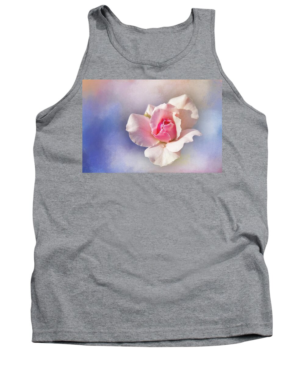 Photography Tank Top featuring the digital art Pastel Rose Delight by Terry Davis