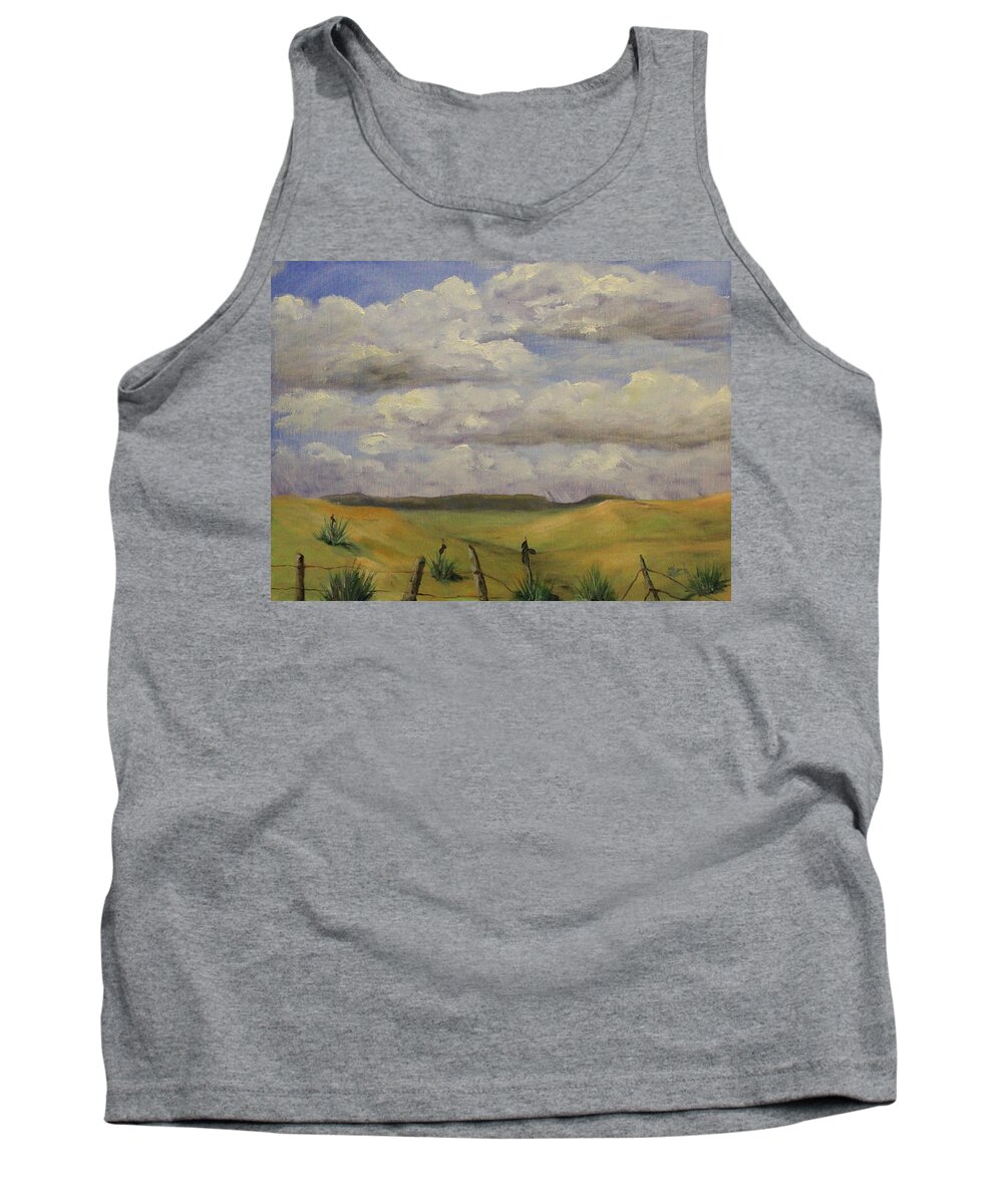 Pasture Painting Tank Top featuring the painting Pasture by Joi Electa