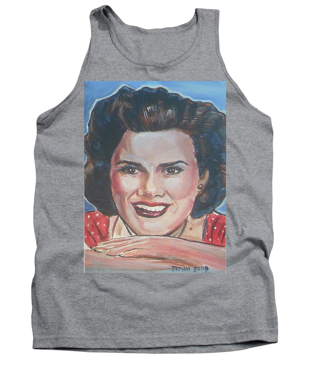 Patsy Cline Tank Top featuring the painting Patsy Cline by Bryan Bustard