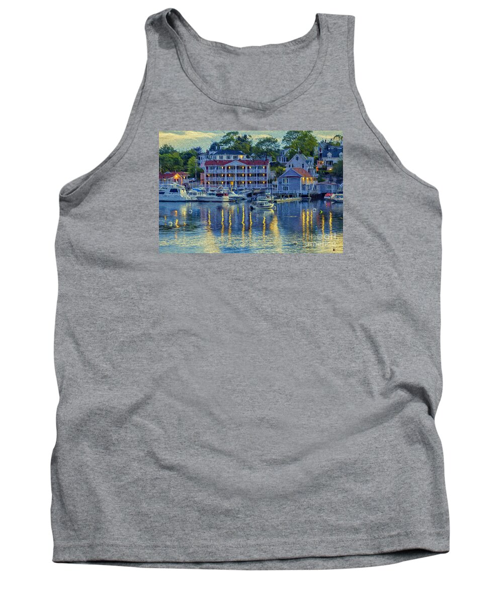 Blue Tank Top featuring the photograph Peaceful Harbor by Patti Schulze