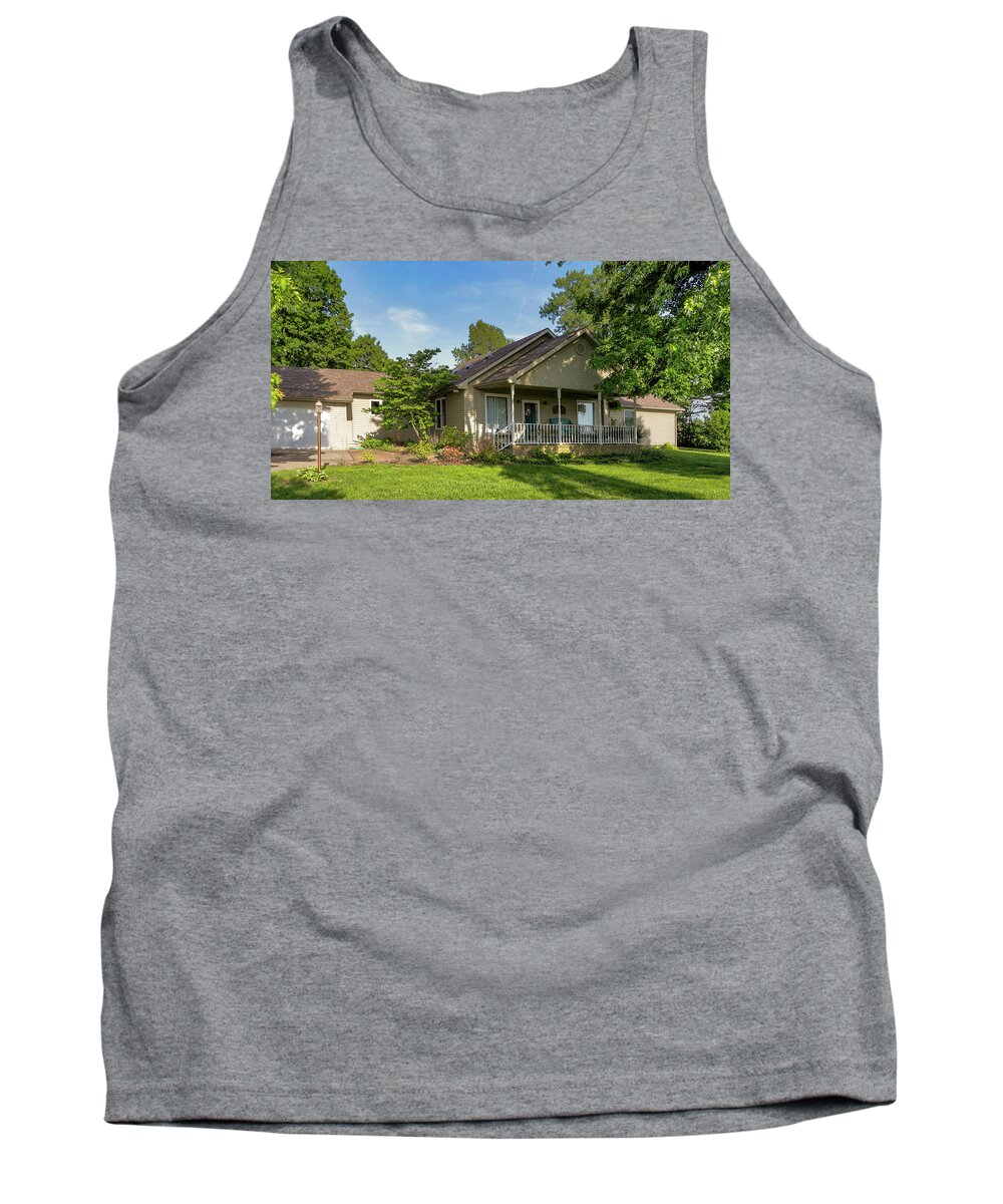 Real Estate Photography Tank Top featuring the photograph Peaceful rural home. by Jeff Kurtz