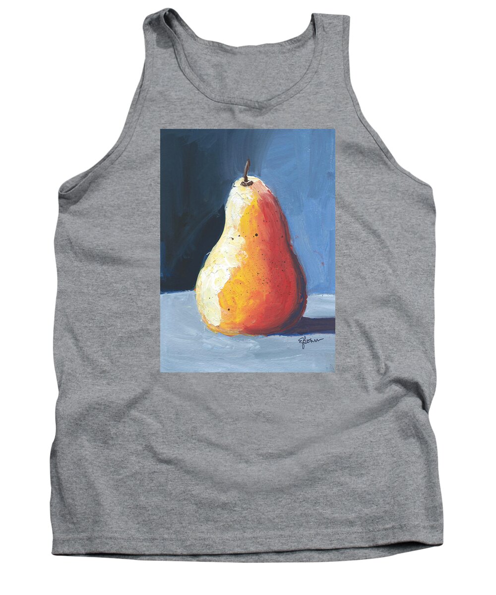 Pear Tank Top featuring the painting Pear 5 by Elise Boam