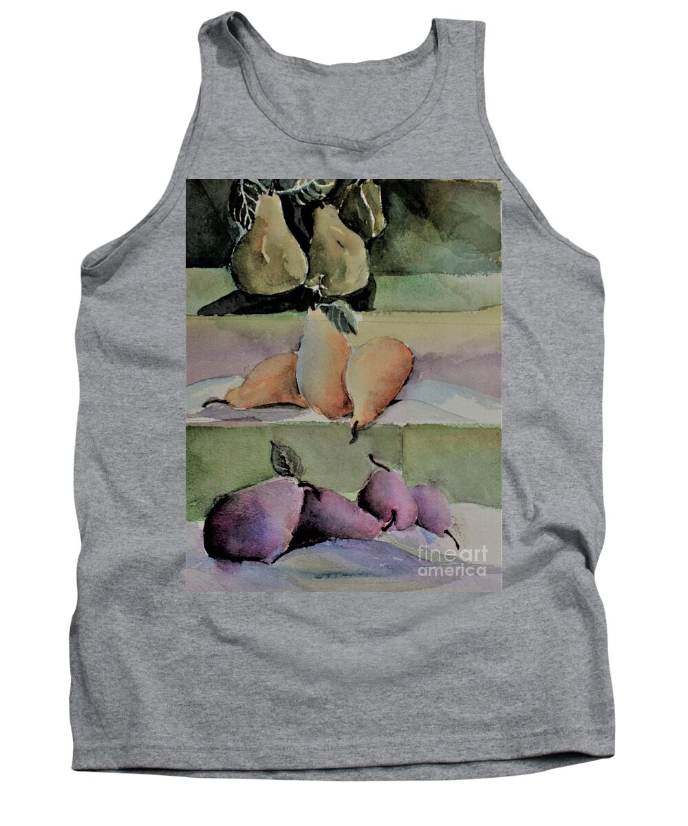 Pears Tank Top featuring the painting Pear Pyramid by Mindy Newman