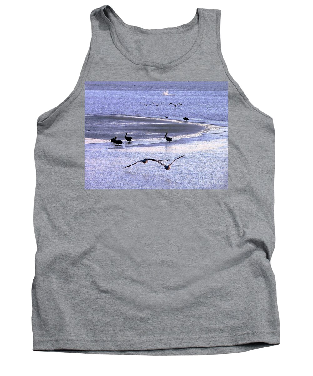 Pelicans Tank Top featuring the photograph Pelican Island by Al Powell Photography USA