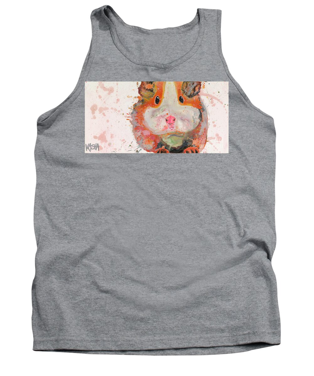 Hamster Tank Top featuring the painting Pellets by Kasha Ritter