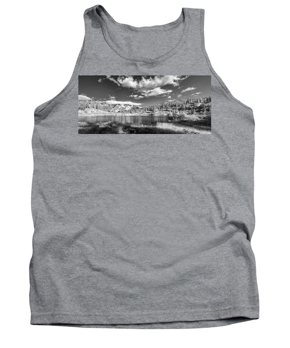 Mount Baker Tank Top featuring the photograph Perfect Lake at Mount Baker by Jon Glaser