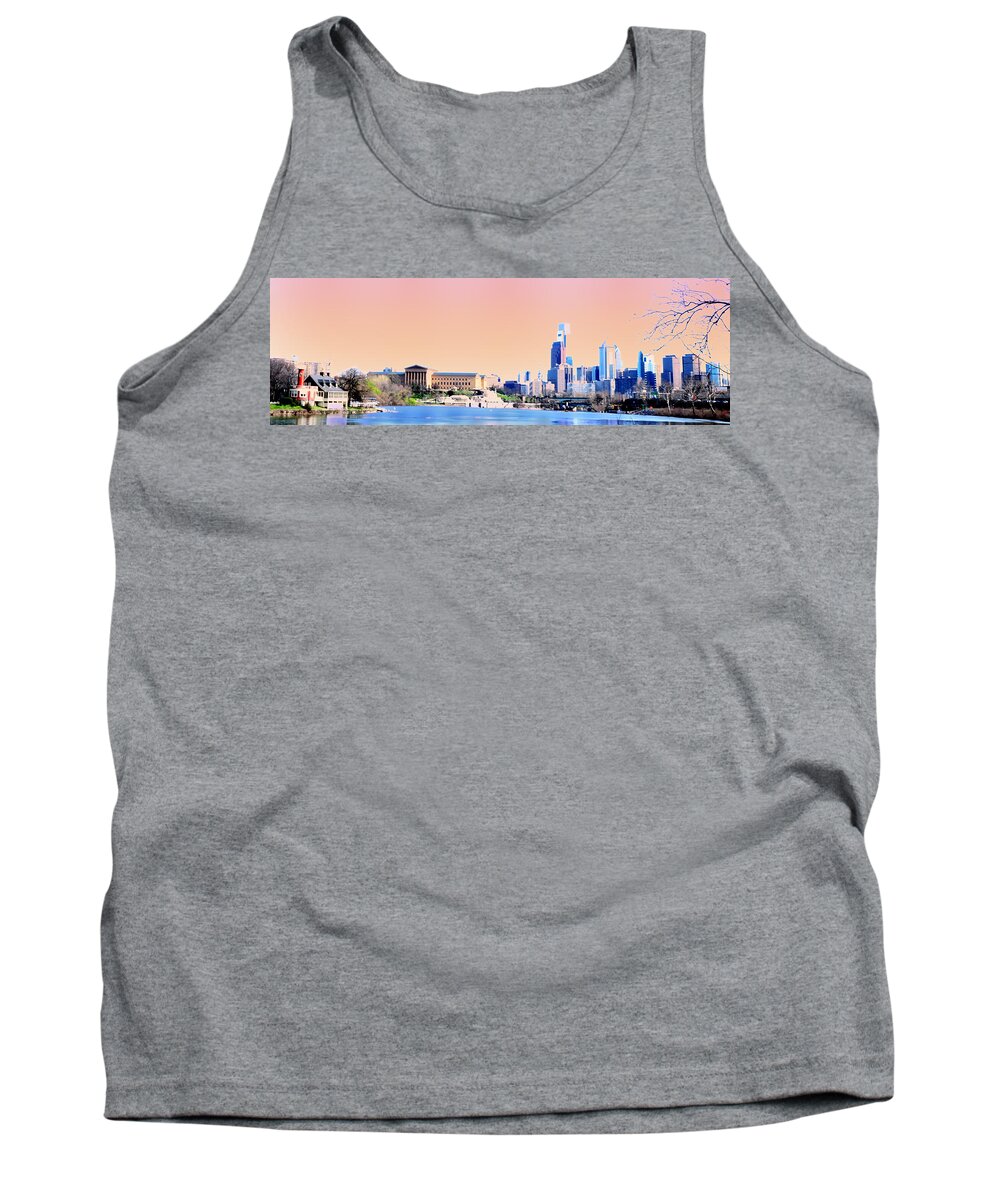 Philadelphia Tank Top featuring the photograph Philadelphia Panoramic by Bill Cannon