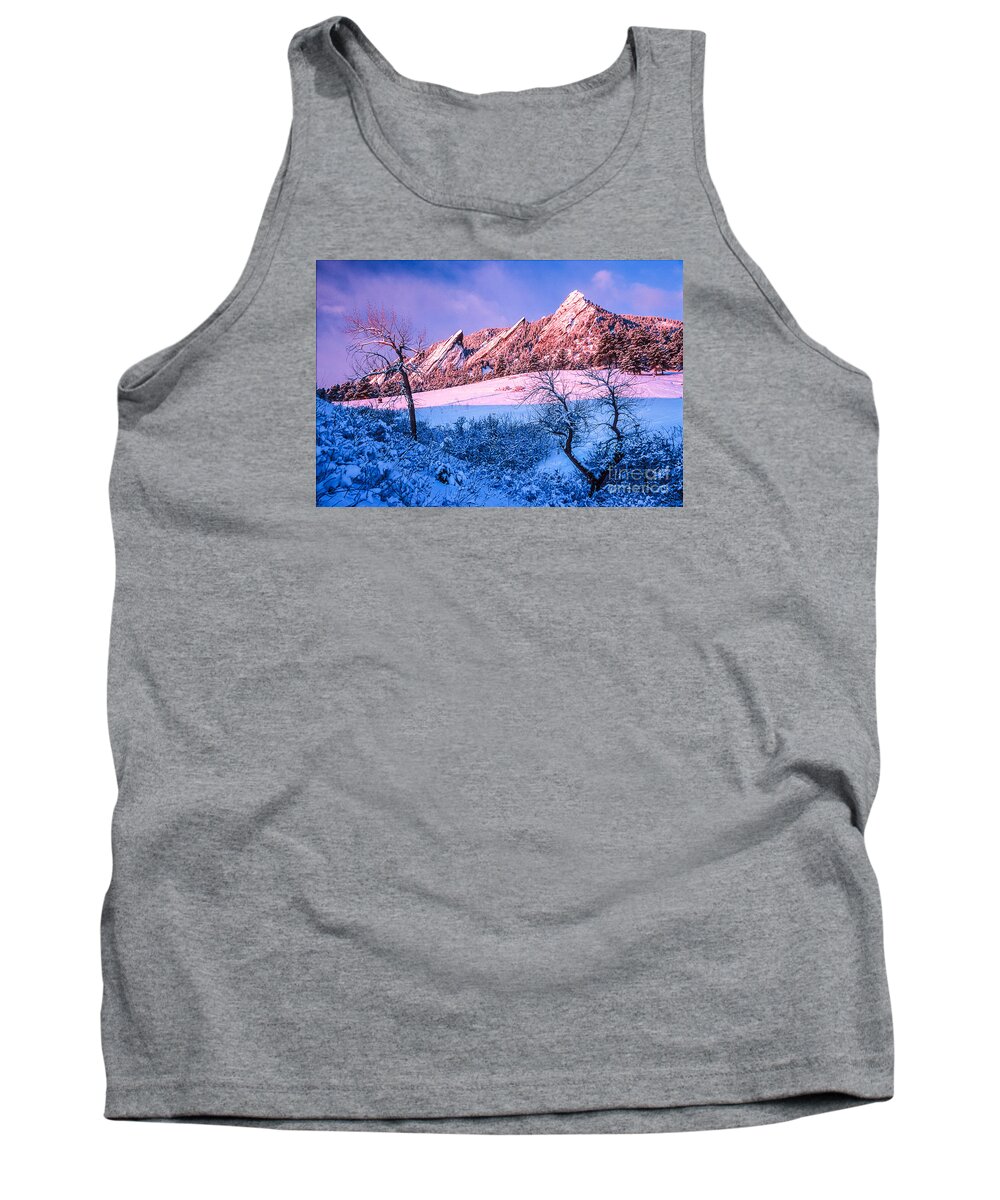 Air Tank Top featuring the photograph Pink And Blue Sunrise by Greg Summers