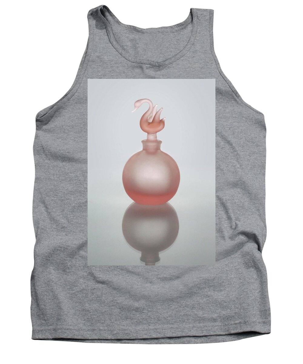 Bird Tank Top featuring the photograph Pink Perfume Bottle Vertical by David and Carol Kelly
