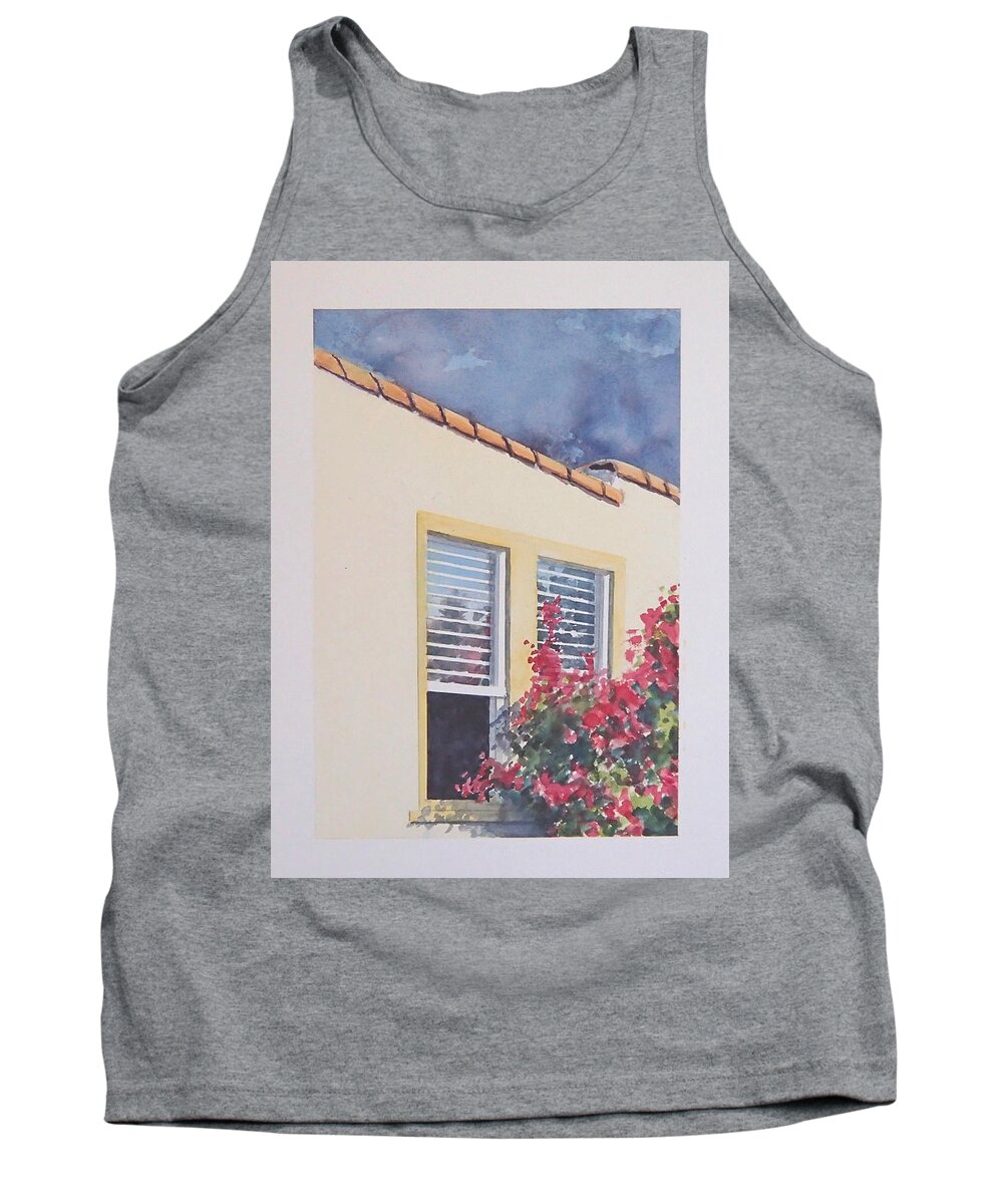 Cottage Tank Top featuring the painting Pismo Cottage by Philip Fleischer