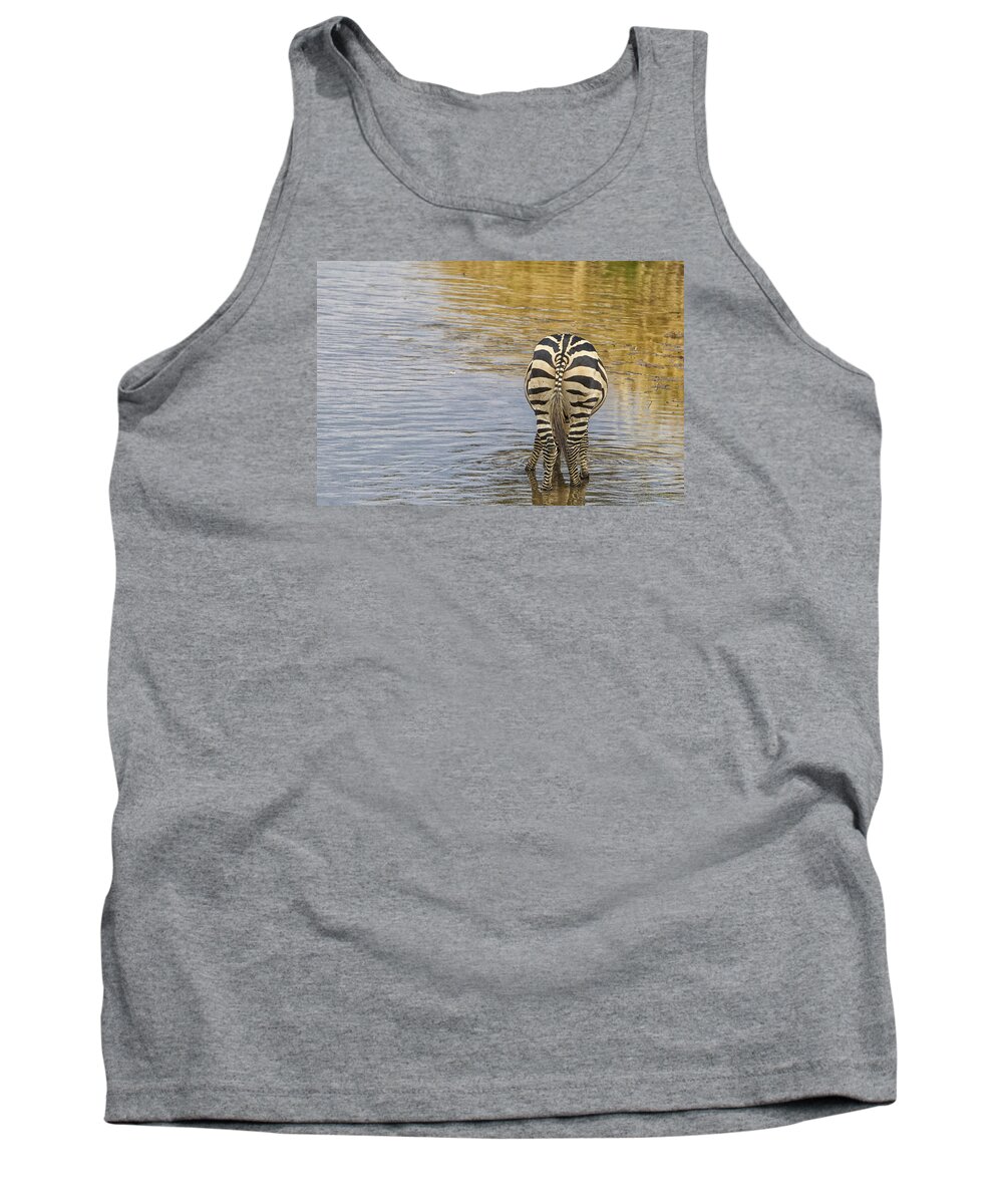 Burchell's Zebra Tank Top featuring the tapestry - textile Plains Zebra by Kathy Adams Clark