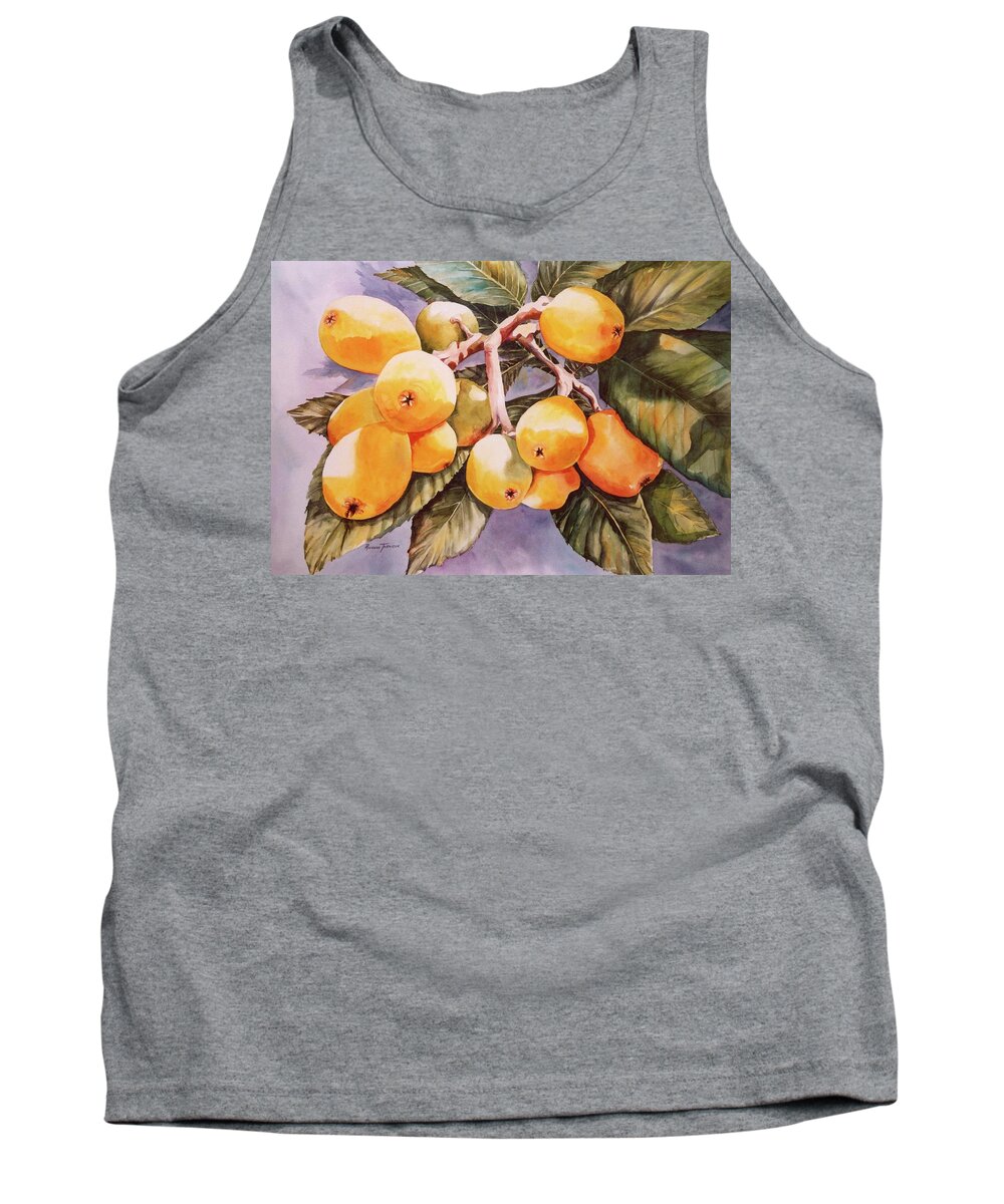 Japanese Plumbs Tank Top featuring the painting Plumb Juicy by Roxanne Tobaison
