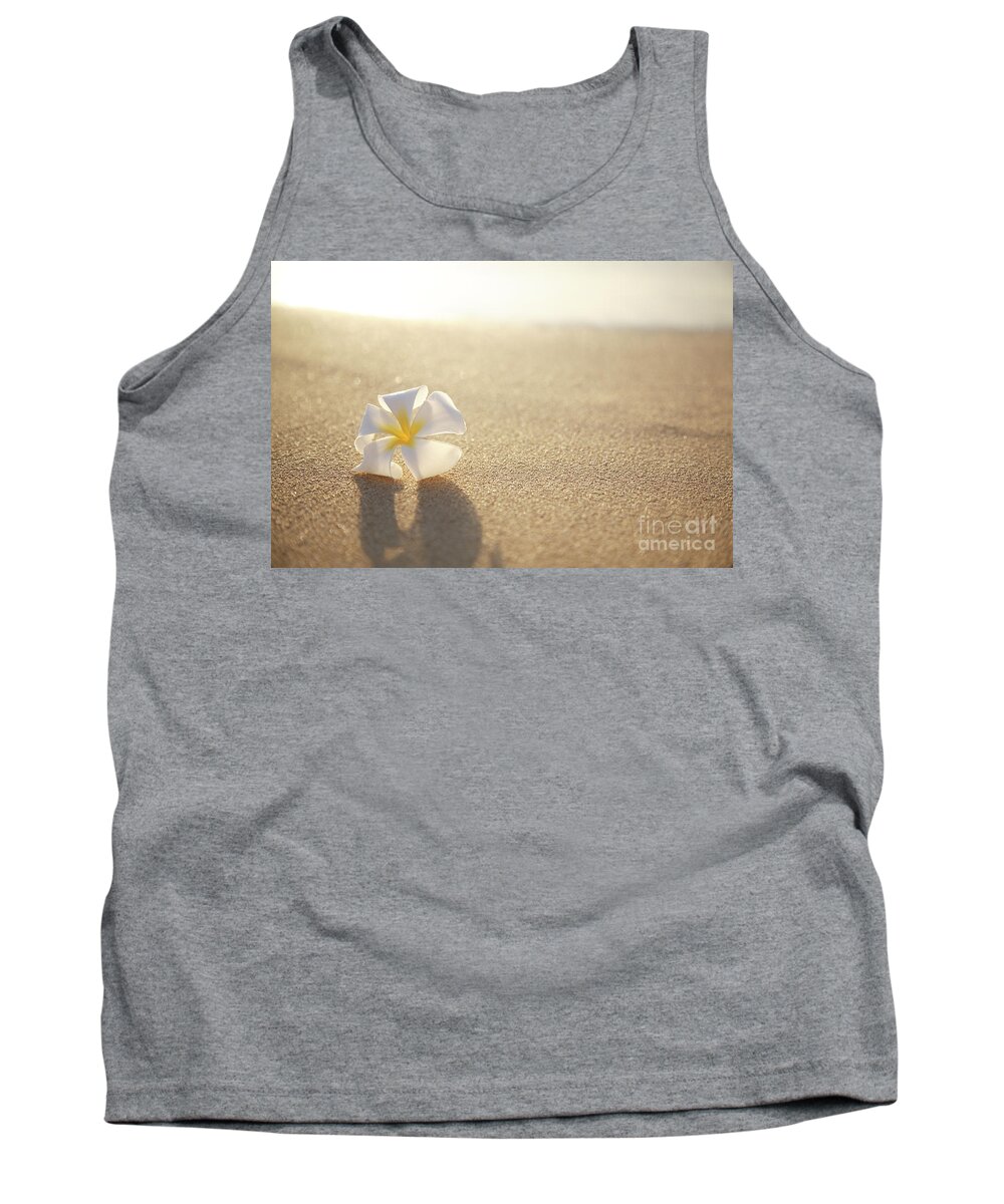 Afternoon Tank Top featuring the photograph Plumeria on Beach I by Brandon Tabiolo - Printscapes