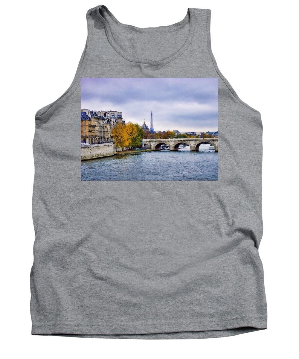 Pont Tank Top featuring the photograph Pont Neuf View of Eiffel Tower by Robert Meyers-Lussier