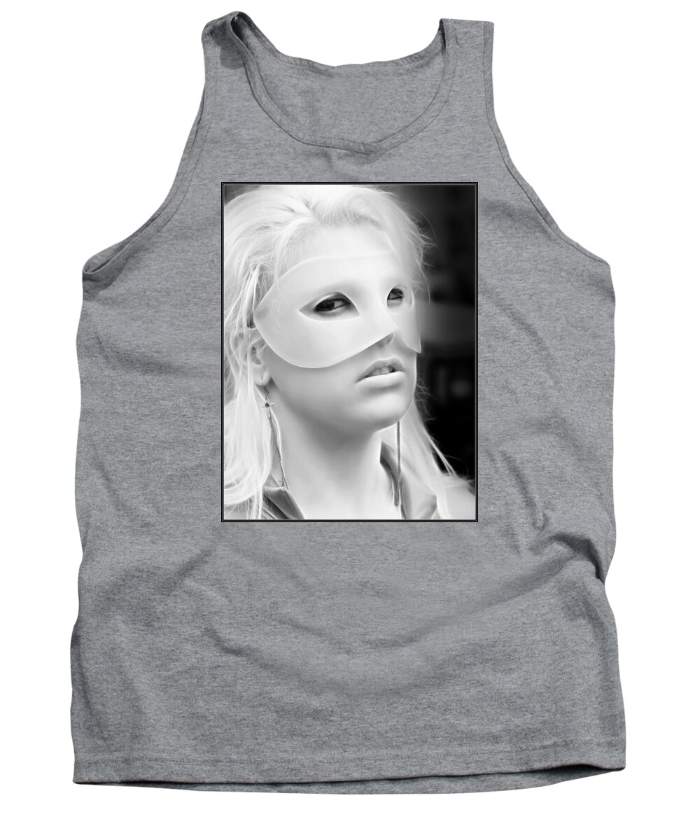Fantasy Tank Top featuring the photograph Portrait Of A Masked Heroine by Jon Volden
