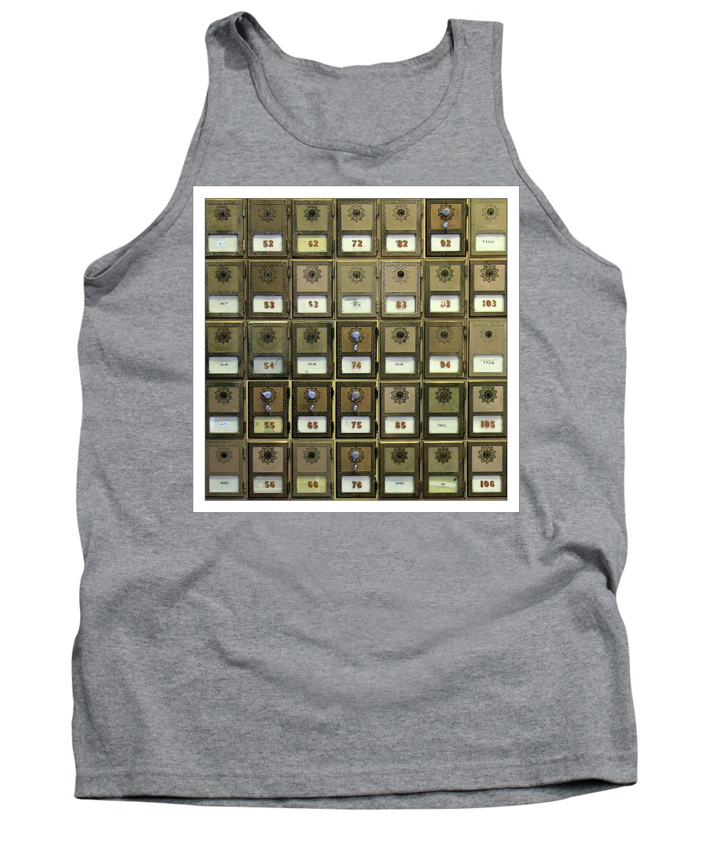 Mail Tank Top featuring the photograph Post Office Boxes by Jackson Pearson