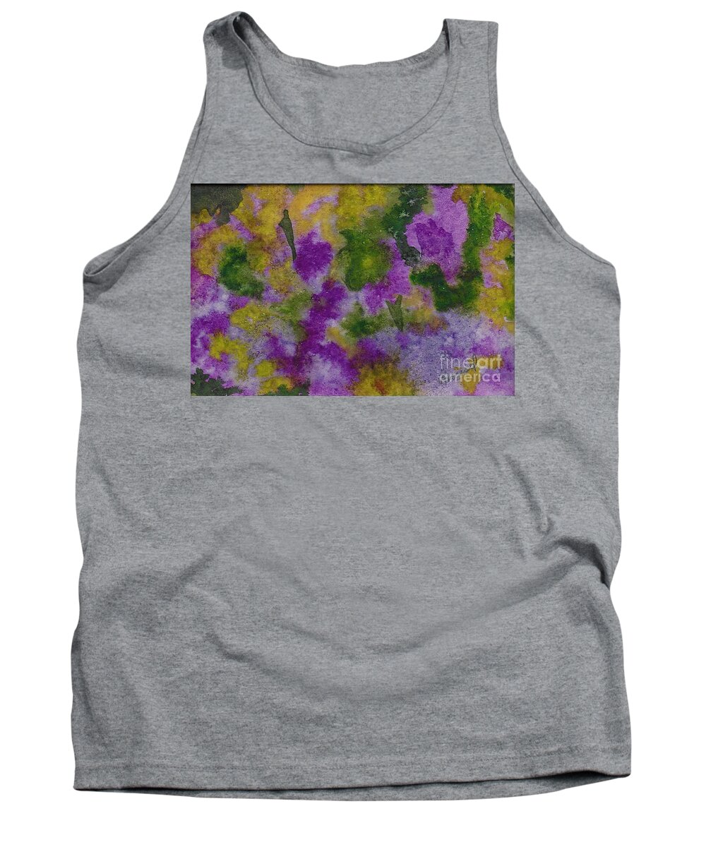 Flowers Tank Top featuring the painting Pouring Flowers by Vicki Housel