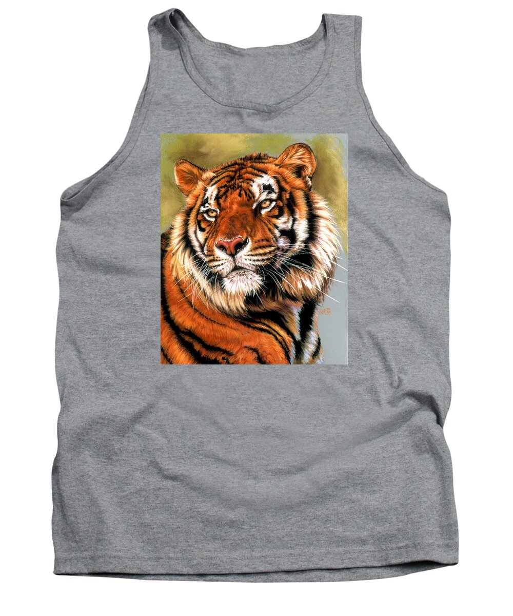 Tiger Tank Top featuring the pastel Power and Grace by Barbara Keith