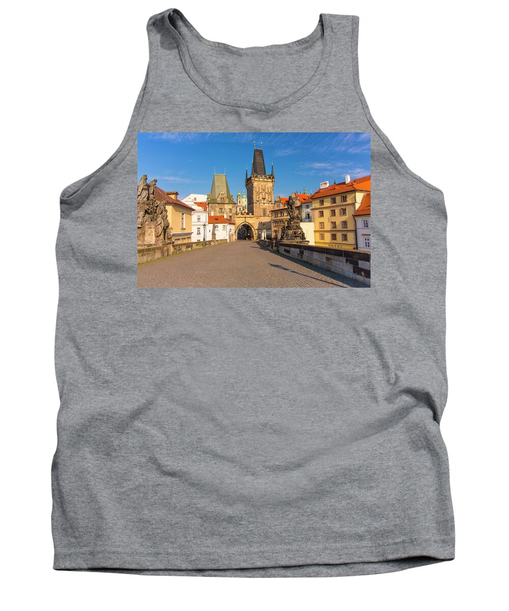 Prague Tank Top featuring the photograph Prague Morning by Nancy Dunivin