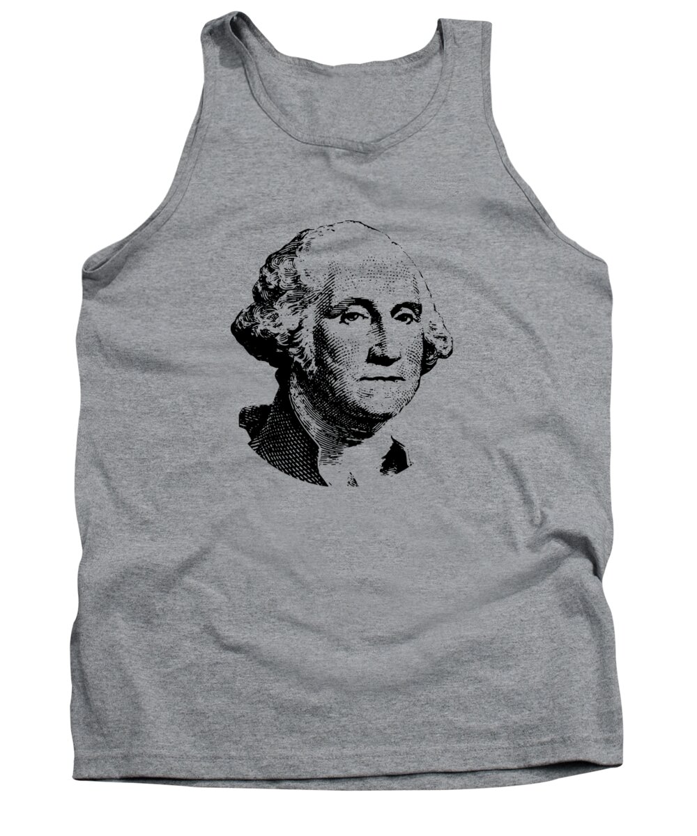 General George Washington Tank Top featuring the digital art President Washington by War Is Hell Store