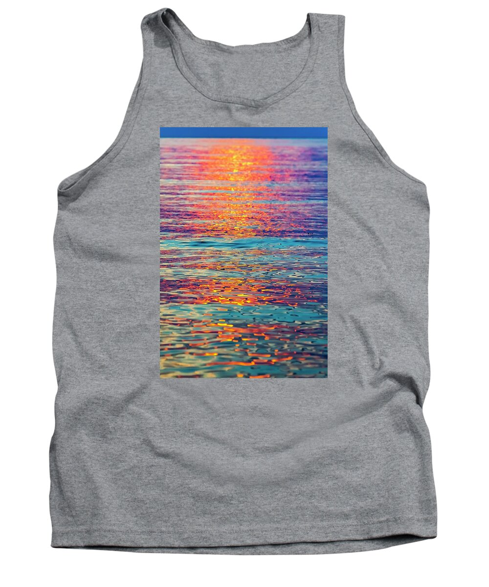 Sunset Tank Top featuring the photograph Psychedelic Sunset by Terri Hart-Ellis