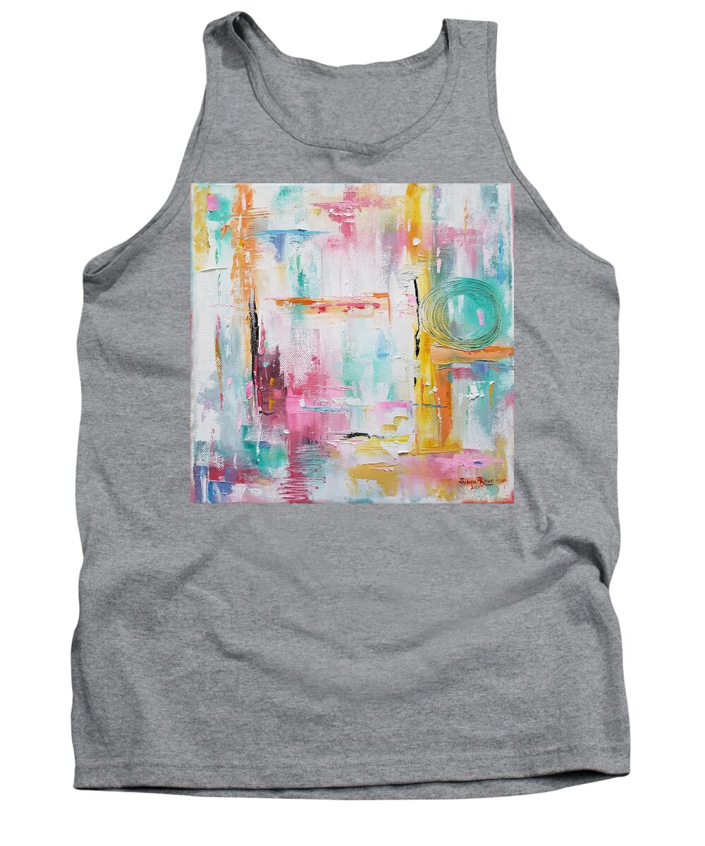 Abstract Tank Top featuring the painting Pulling Strings by Judith Rhue