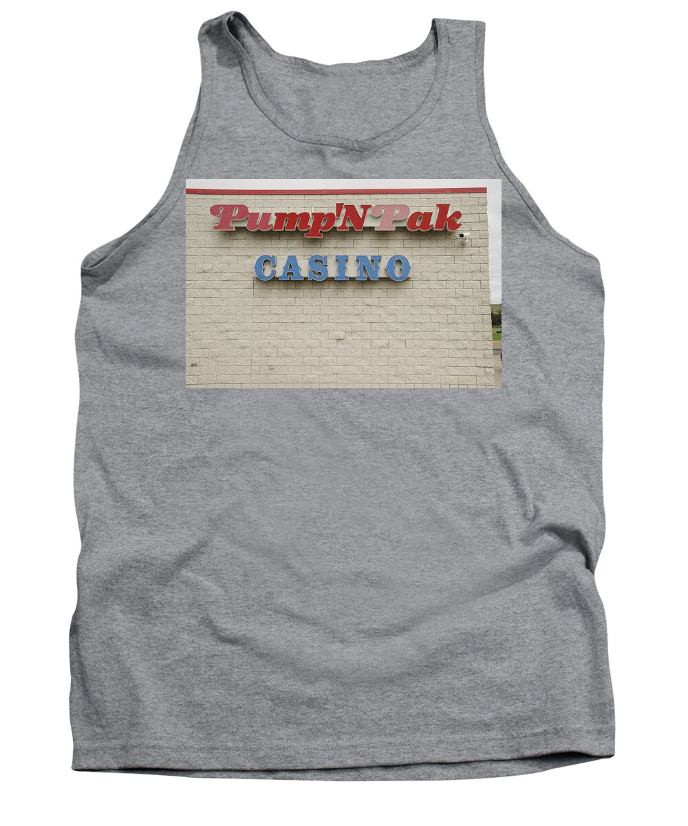 Gas Station Tank Top featuring the photograph Pump'N Pak by Erik Burg