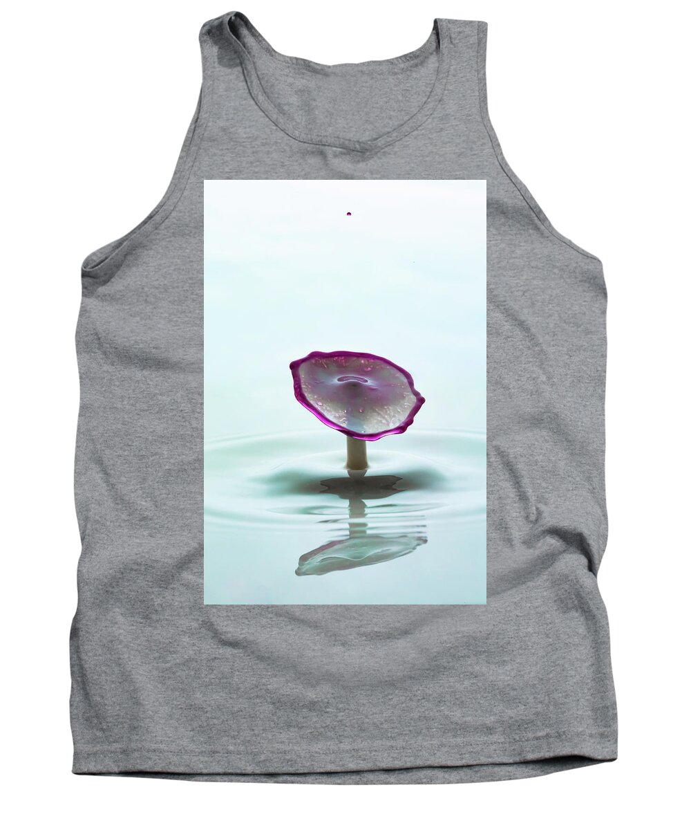 Wall Art Tank Top featuring the photograph Purple Capped Drop by Marlo Horne