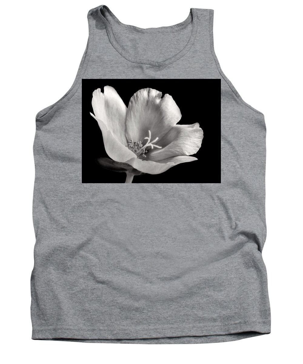 Bloom Tank Top featuring the photograph Purslane in Monochrome by David and Carol Kelly
