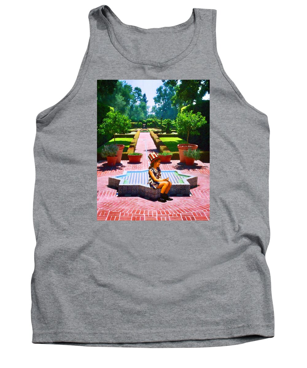 Girl Tank Top featuring the photograph Queen of America by Timothy Bulone