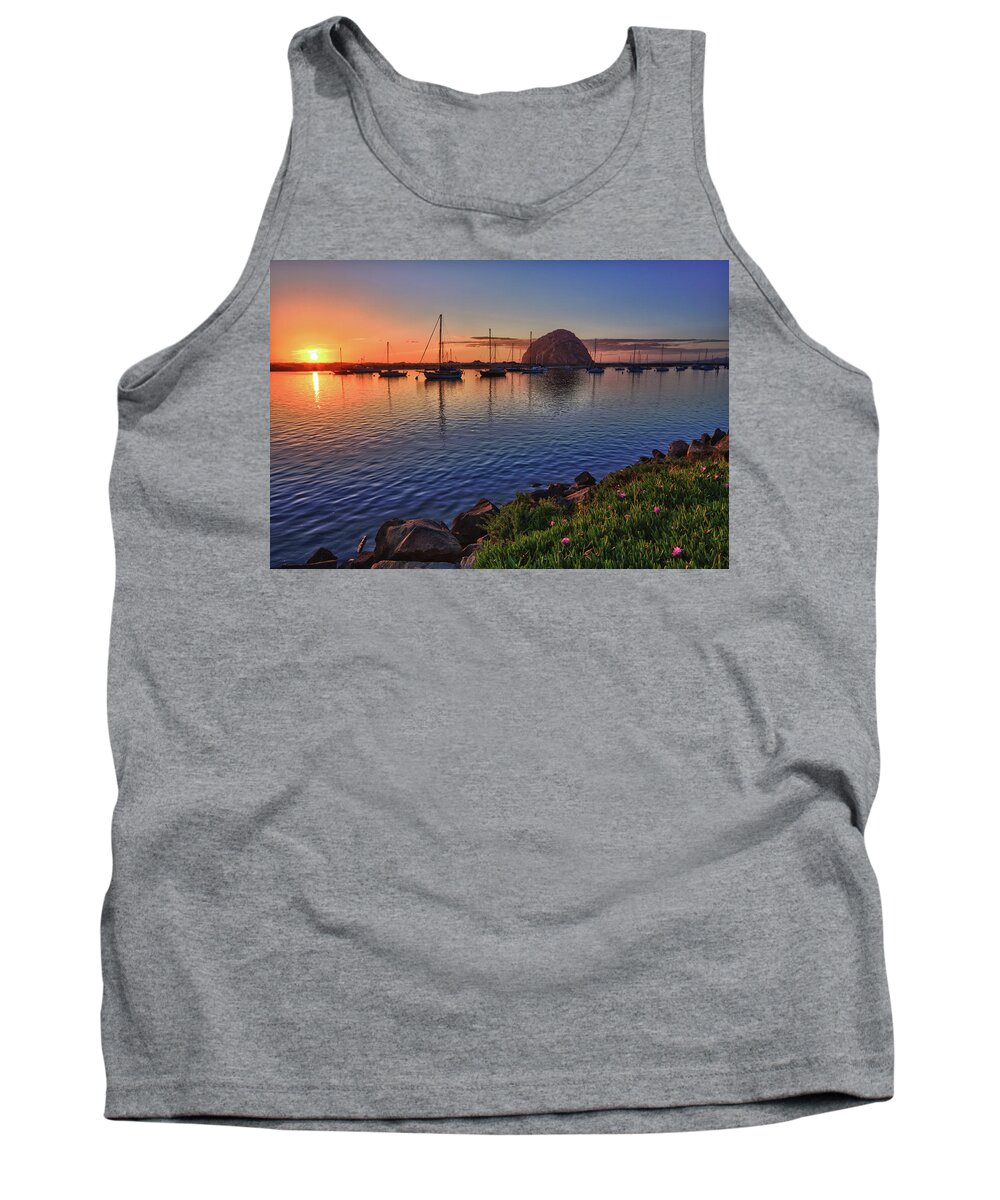 Morro Bay Tank Top featuring the photograph Quite Sunset by Beth Sargent