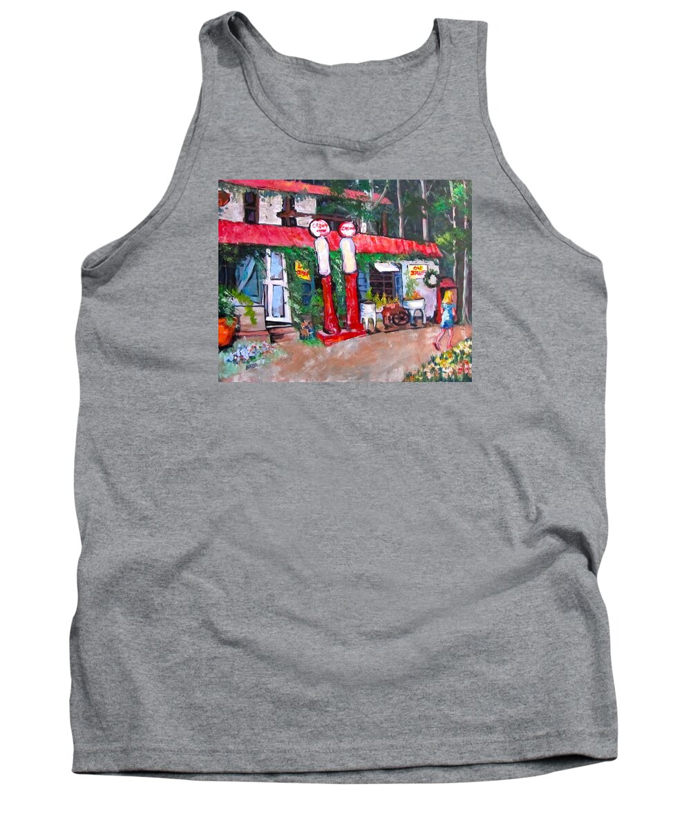 Landscape Tank Top featuring the painting Rabbit Hash Mercantile by Barbara O'Toole