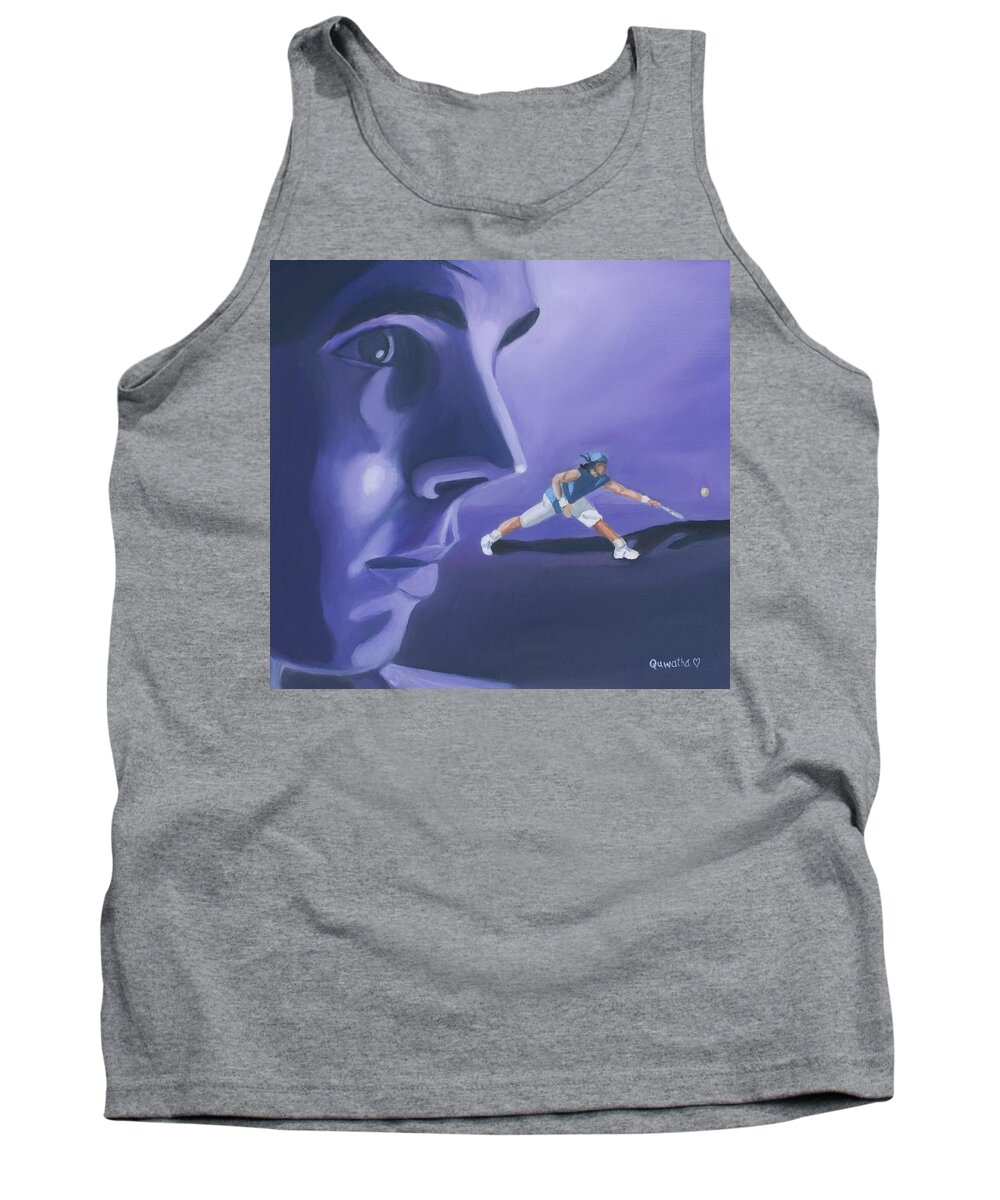 Raphael Tank Top featuring the painting Rafael Nadal by Quwatha Valentine