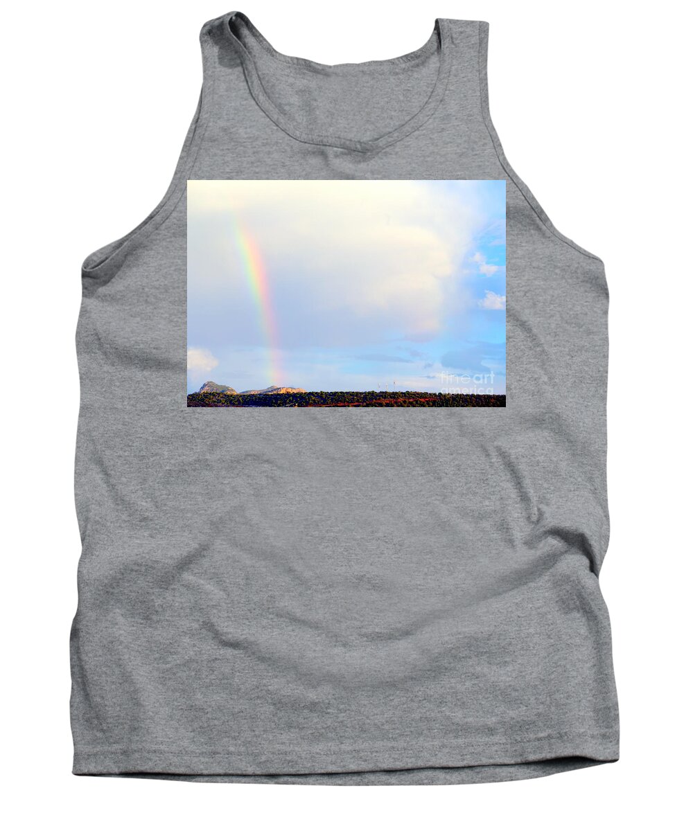 Sedona Tank Top featuring the photograph Rainbow over Red Rocks by Mars Besso