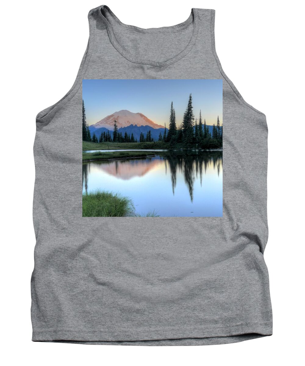 Mt Rainier Tank Top featuring the photograph Rainier from Tipsoo by Peter Mooyman