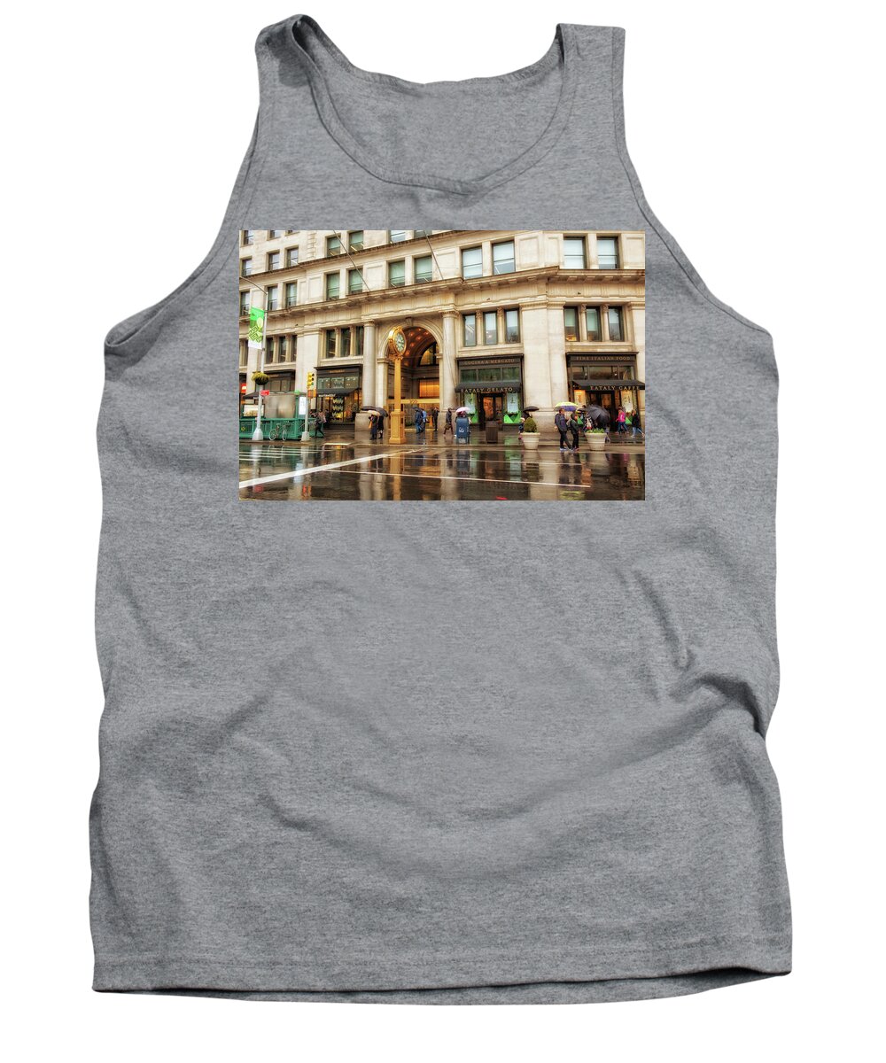 Flatiron Tank Top featuring the photograph Rainy Day in the Flatiron District by Alison Frank