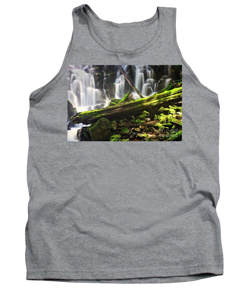 Running Water Tank Top featuring the photograph Ramona Falls in Oregon by Bruce Block