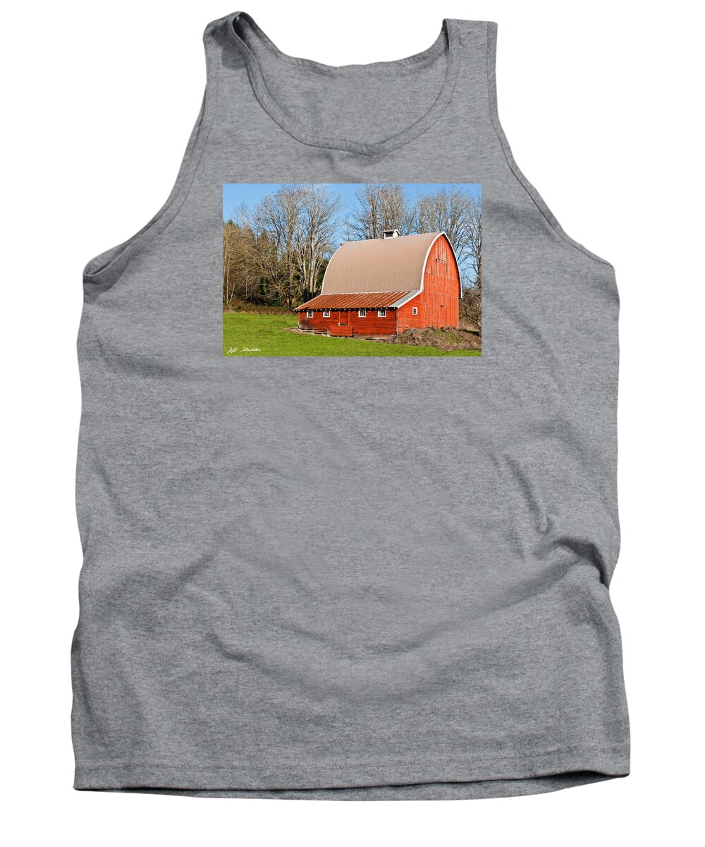 Architecture Tank Top featuring the photograph Red Barn by Jeff Goulden