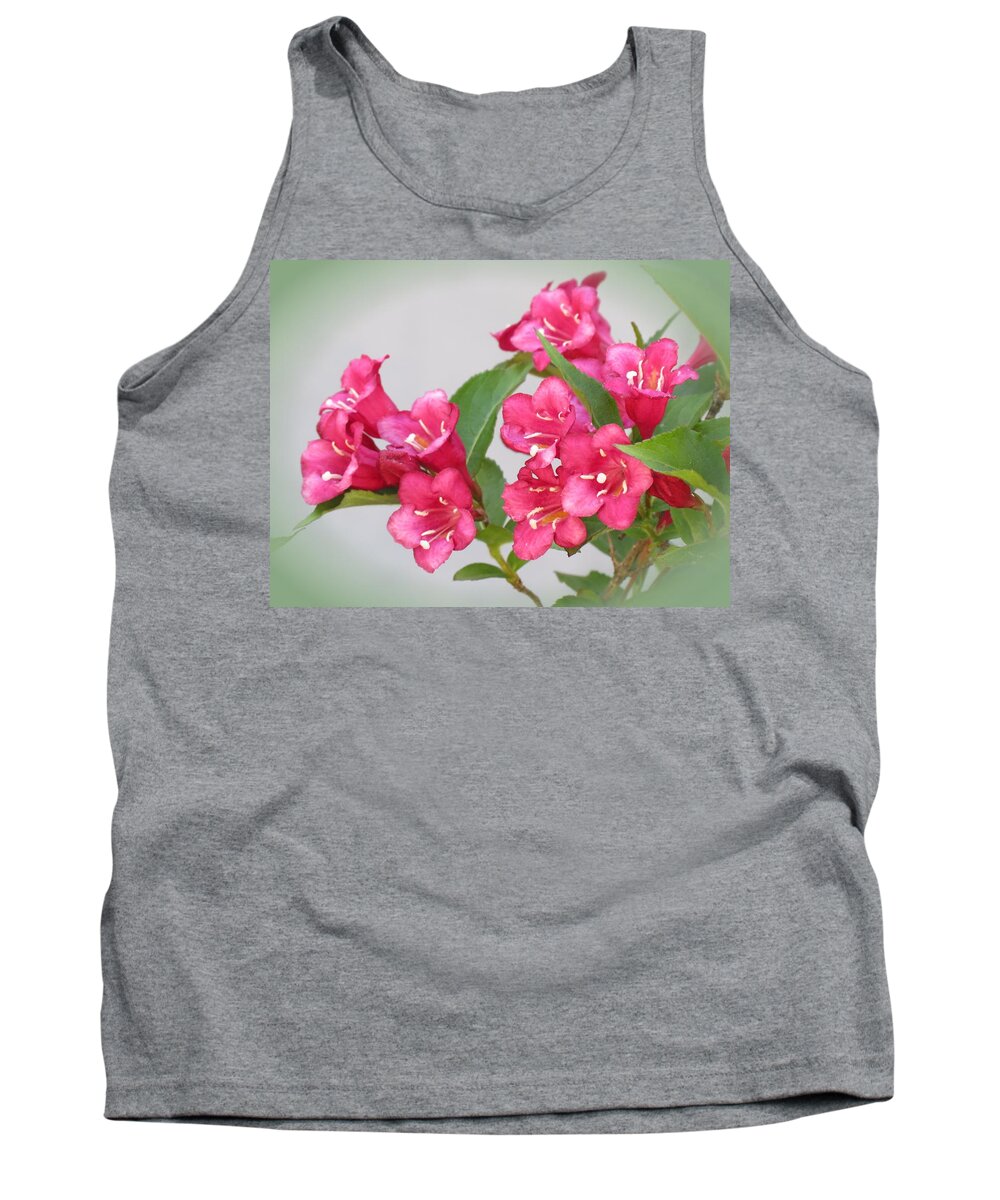 Weigela Tank Top featuring the photograph Red Bells by MTBobbins Photography