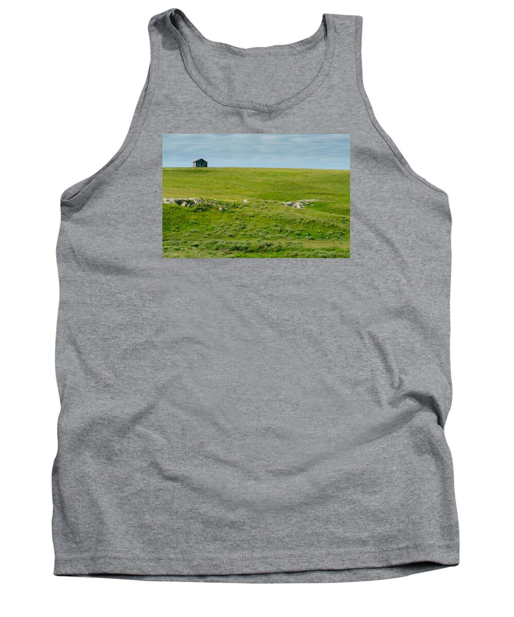 Prairie Tank Top featuring the photograph Red Hills Barn by Jeff Phillippi