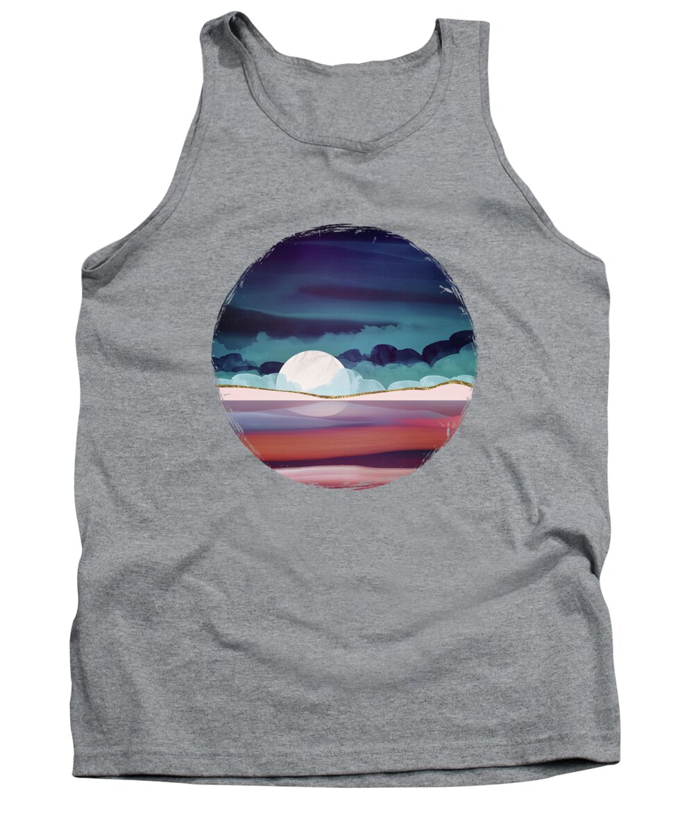 Red Tank Top featuring the digital art Red Sea by Spacefrog Designs