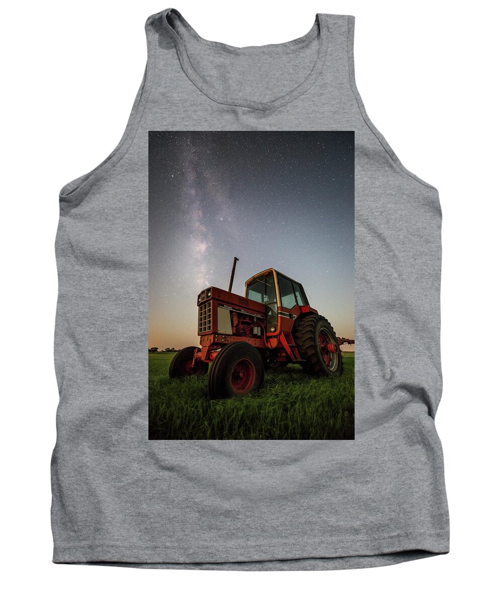 International Tank Top featuring the photograph Red Tractor by Aaron J Groen