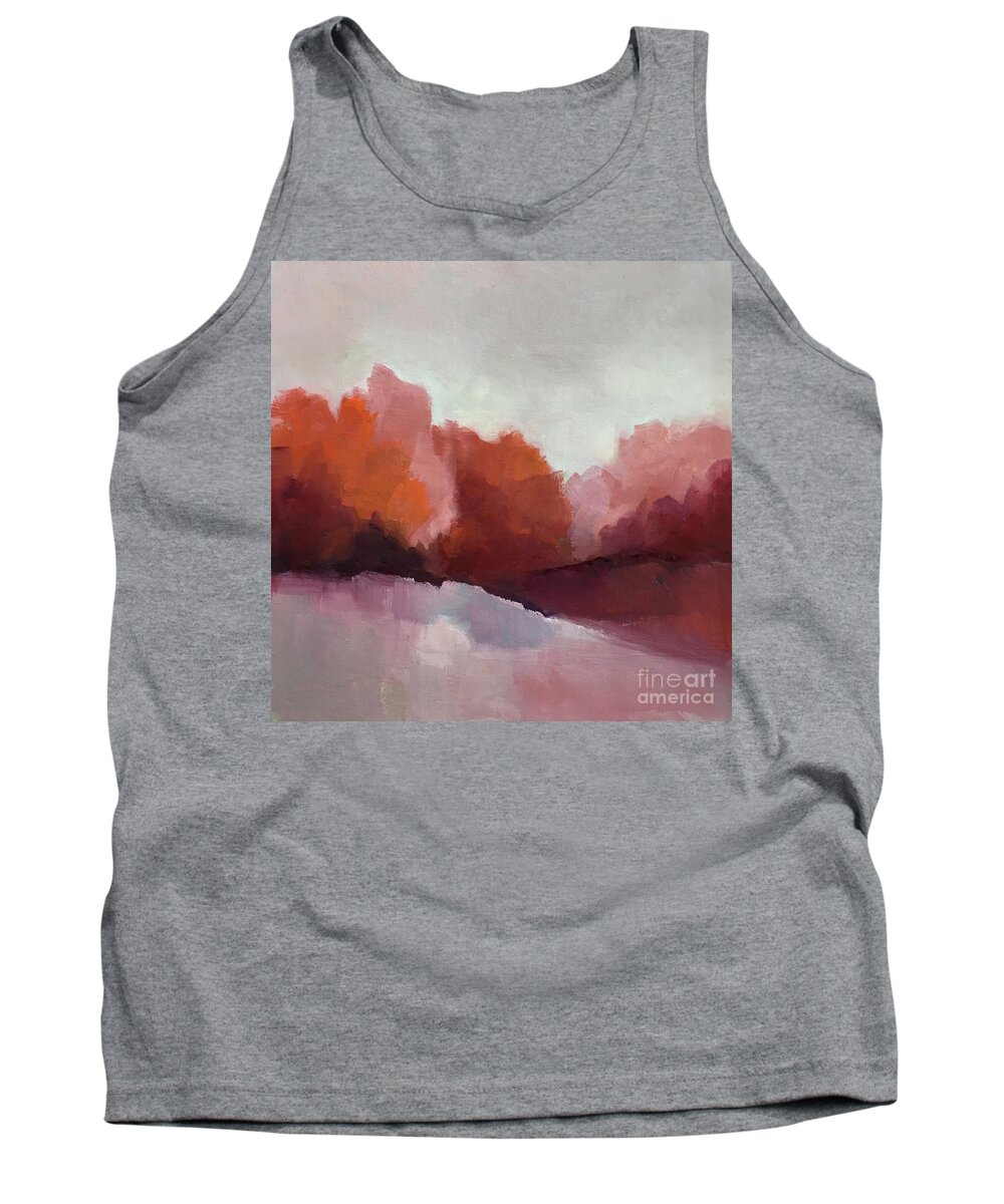 Landscape Tank Top featuring the painting Red Valley by Michelle Abrams