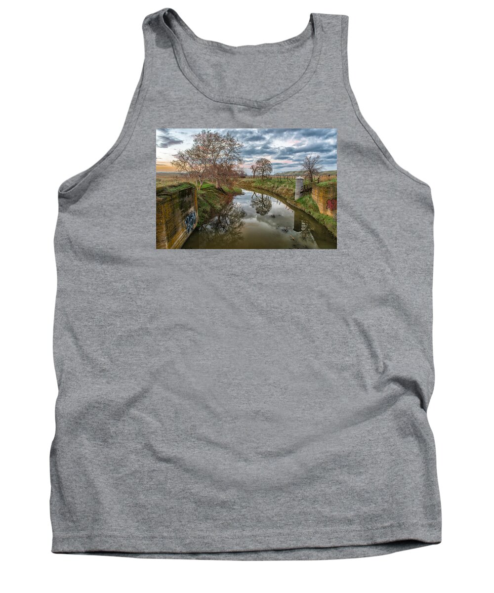 Brentwood Tank Top featuring the photograph Reflecting on Marsh Creek by Robin Mayoff