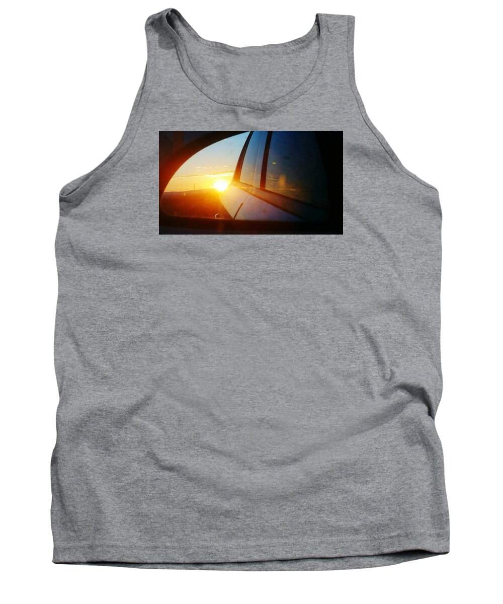 Mirror Tank Top featuring the photograph Reflection Sunrise by Mary Spencer