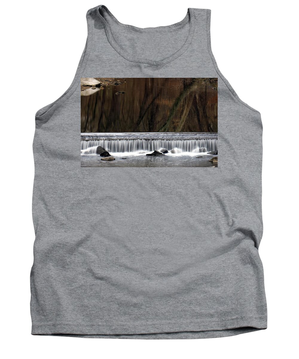 03.19.16_b C Tank Top featuring the photograph Reflections and water fall by Dorin Adrian Berbier