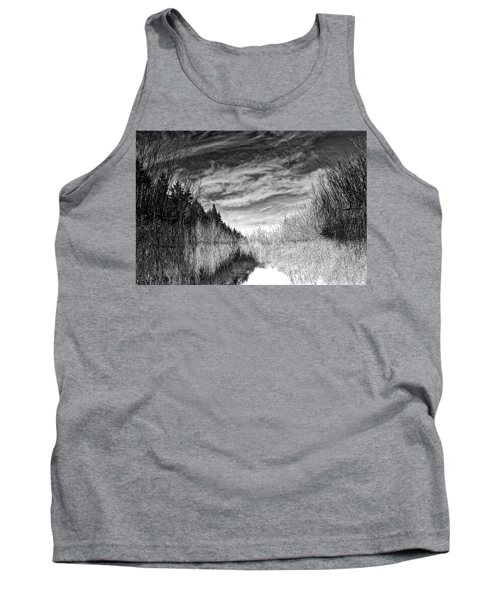 Beautiful Tank Top featuring the photograph Reflections In Black And White by David Coleman