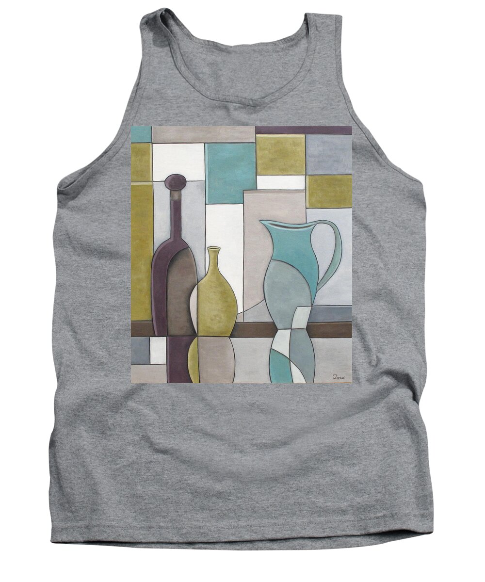 Still Life Tank Top featuring the painting Reflectivity by Trish Toro