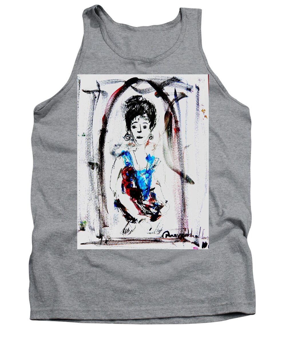  Tank Top featuring the painting Reflextion by Wanvisa Klawklean